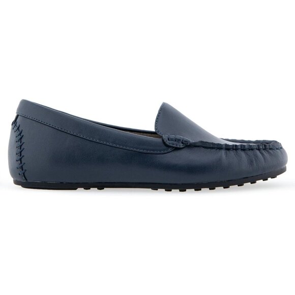 Aerosoles Womens Blue Navy Pu losed Rounded Toe Over Drive Flats Loafer - Picture 6 of 6